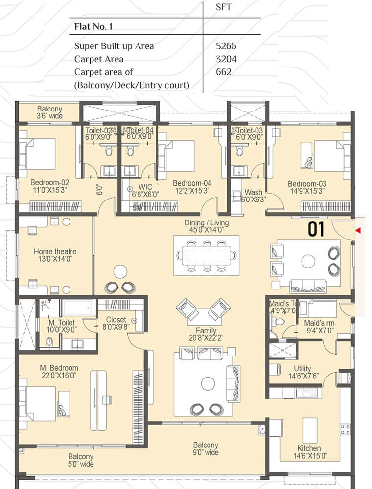 5bhk 5266 sattva lakeridge in neopolis