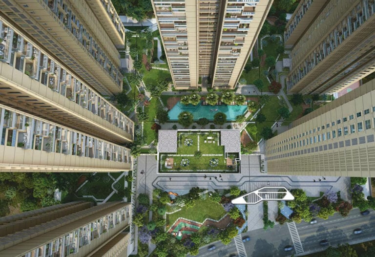 aerial view 2 sattva lakeridge in neopolis