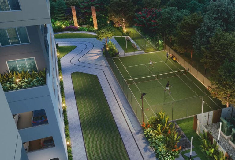 sports courts sattva lakeridge in neopolis