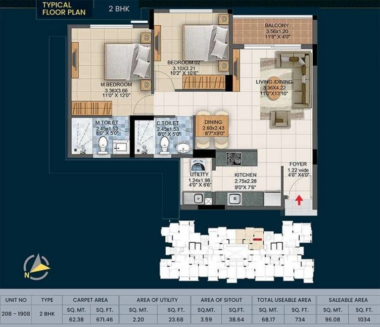 2bhk 1034 pride altius
