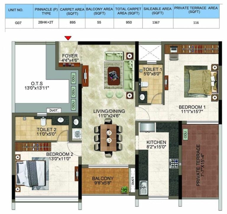 2bhk 1367 casagrand cloud9