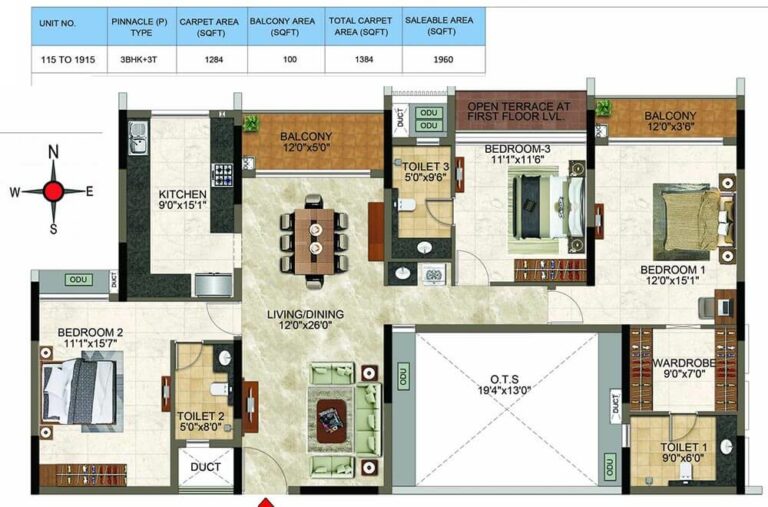 3bhk 1960 casagrand cloud9