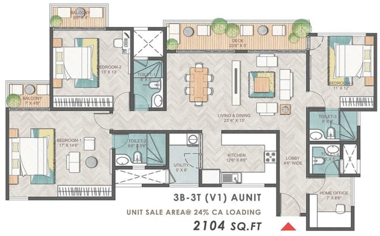 3bhk+3t 2104 prestige park grove