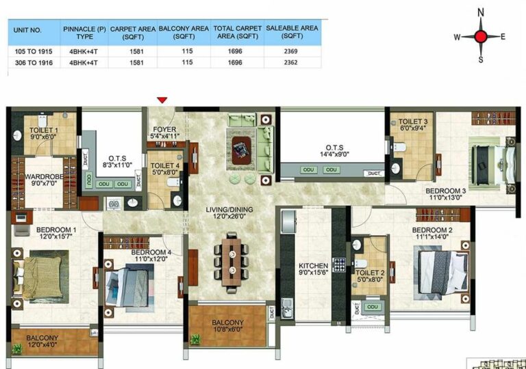 4bhk 2369 casagrand cloud9