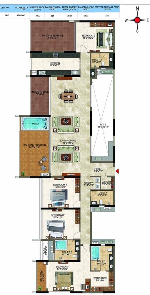 4bhk 3603 casagrand cloud9