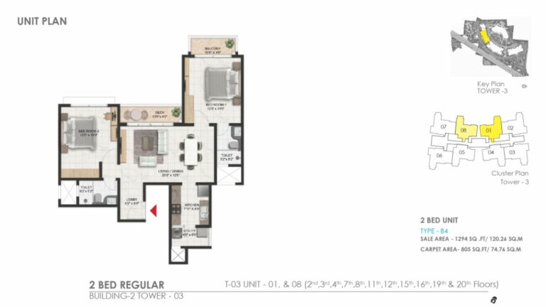 1294 2bhk reg prestige serenity shores