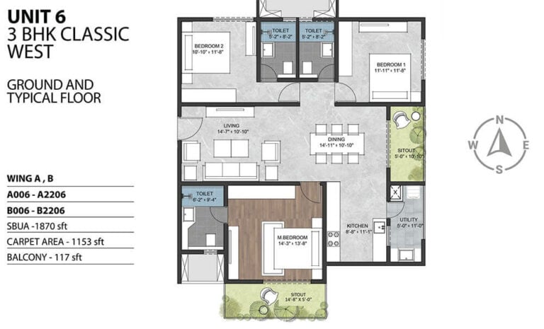 3bhk classic 1870 sumadhura sarang whitefield