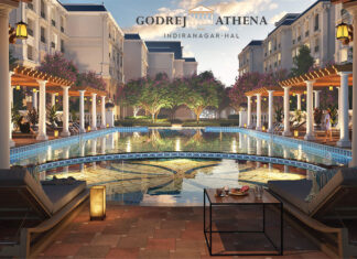 swimming pool view godrej athena