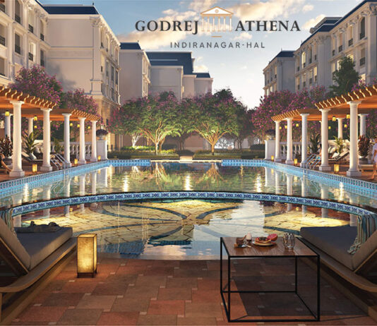 swimming pool view godrej athena