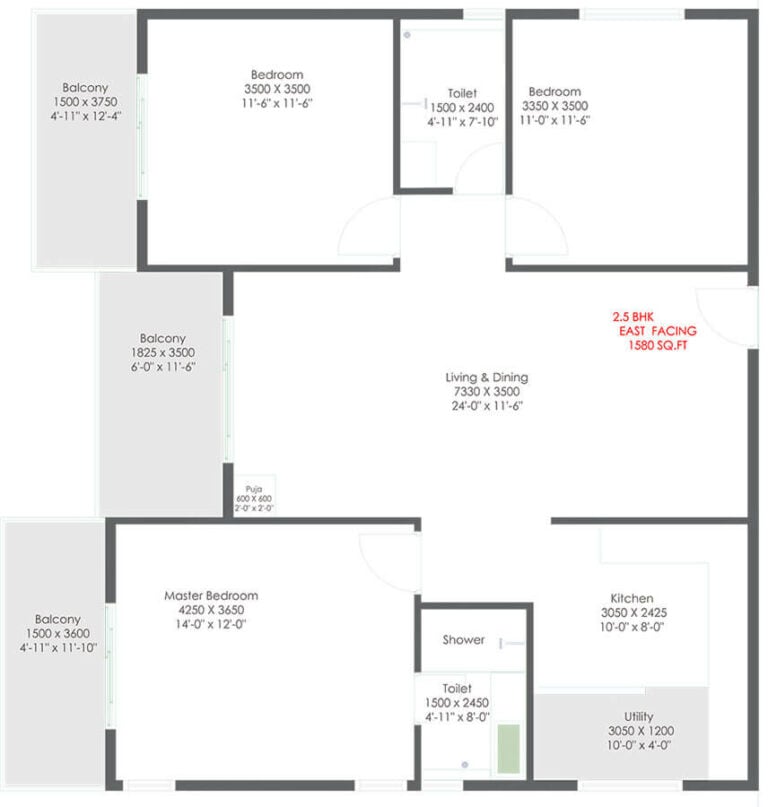 2.5bhk 1580 abhee silicon shine phase 2