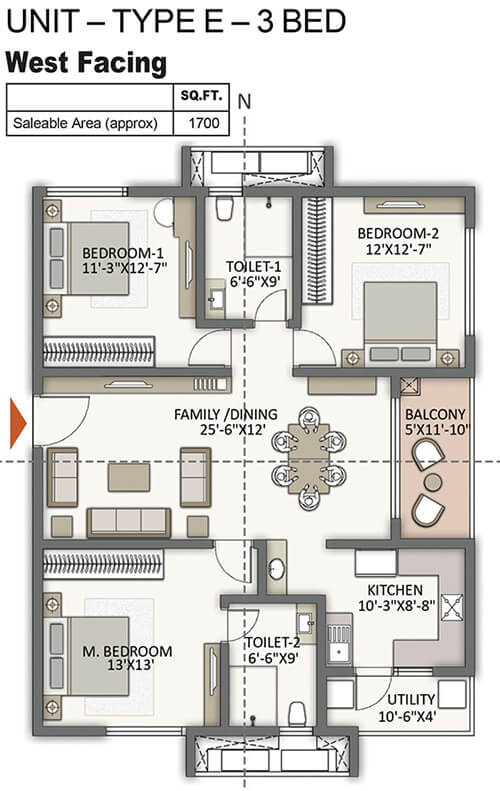 3bhk 1700 prestige city hyderabad apartments