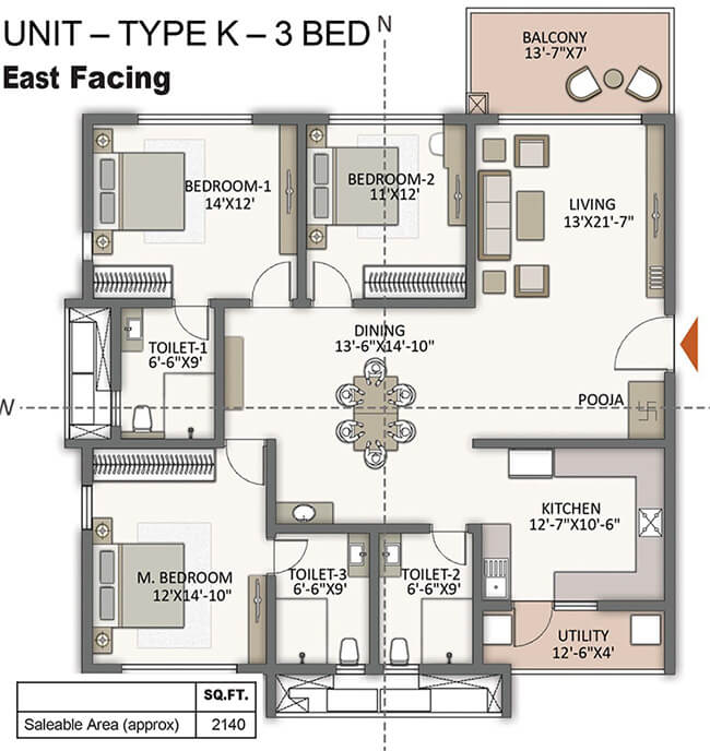 3bhk 2140 prestige city hyderabad apartments