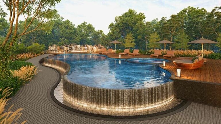 pool deck lounge arvind forest trails sarjapur villas