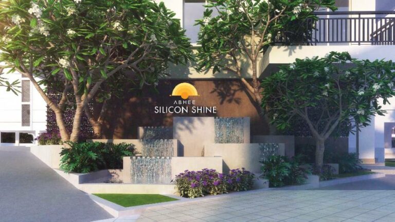 water cascade at the entrance abhee silicon shine phase 2