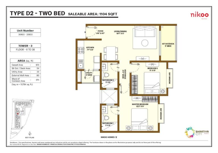 1104 2bhk nikoo homes 5 bhartiya city