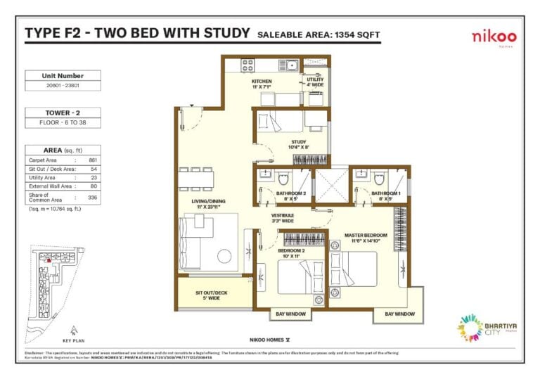 1354 2.5bhk nikoo homes 5 bhartiya city