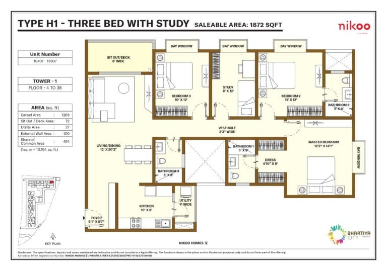 1872 3.5bhk nikoo homes 5 bhartiya city