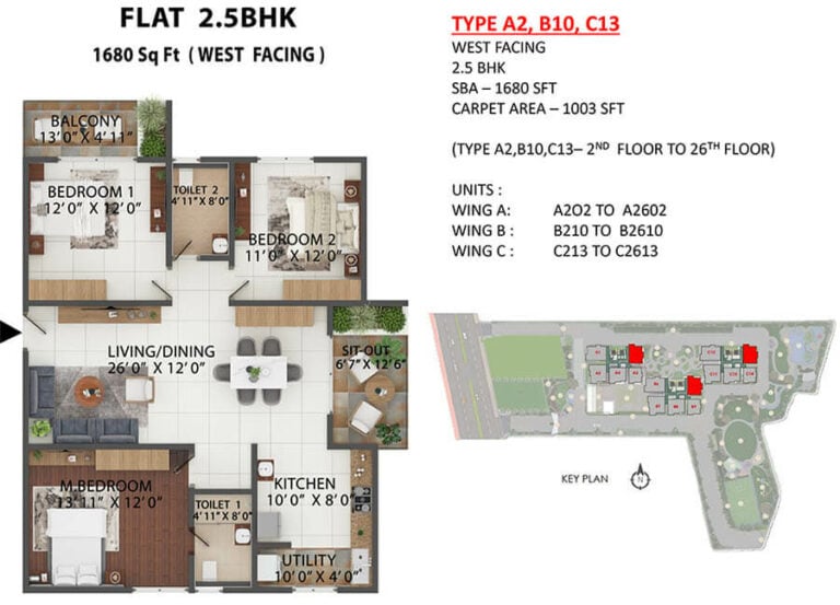2.5bhk 1680 abhee celestial city