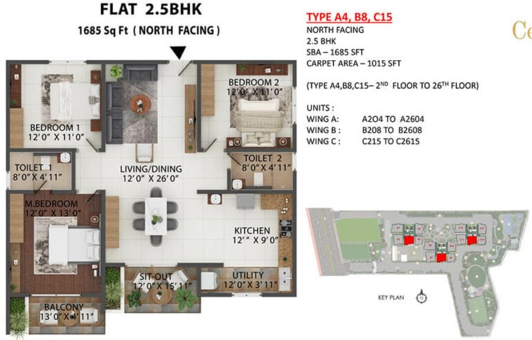 2.5bhk 1685 abhee celestial city