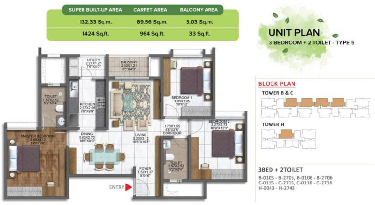 3bhk+2t 1424 brigade sanctuary