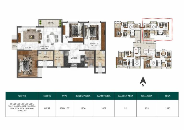 3bhk+3t 1590 mana dale sarjapur