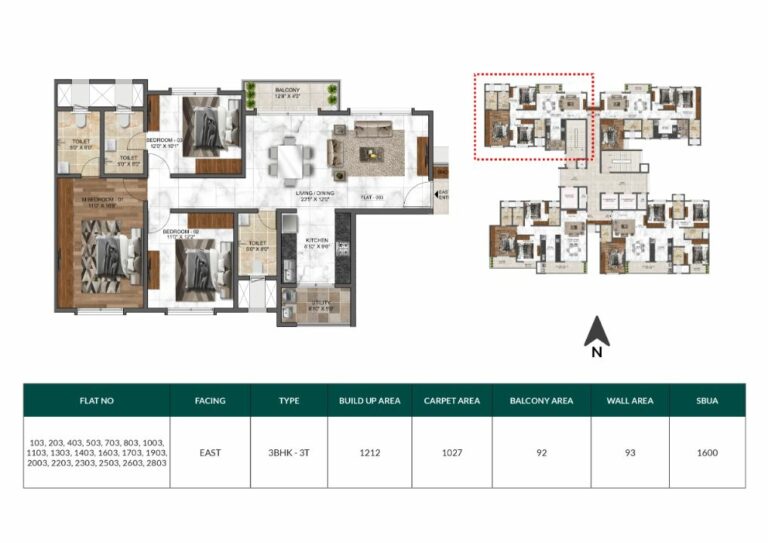 3bhk+3t 1600 mana dale sarjapur
