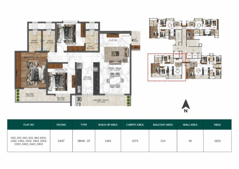 3bhk+3t 1822 mana dale sarjapur
