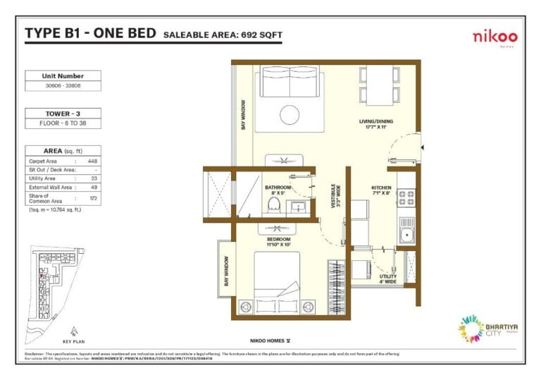 692 1bhk nikoo homes 5 bhartiya city