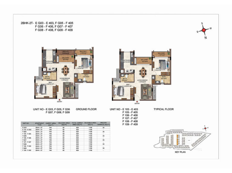 2bhk+2t e casagrand hazen