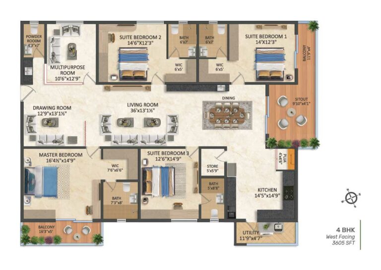 3605 4bhk west srias iwa sas iwa