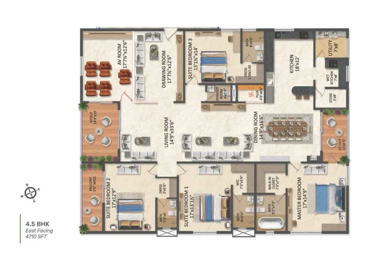 4710 4.5bhk east srias iwa sas iwa