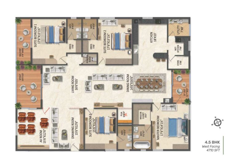4710 4.5bhk west srias iwa sas iwa
