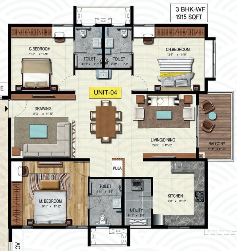 3bhk 1915 wave by raghava wave hyderabad