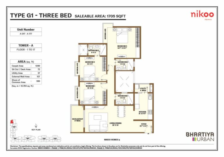 3bhk g1 1705 nikoo homes 6