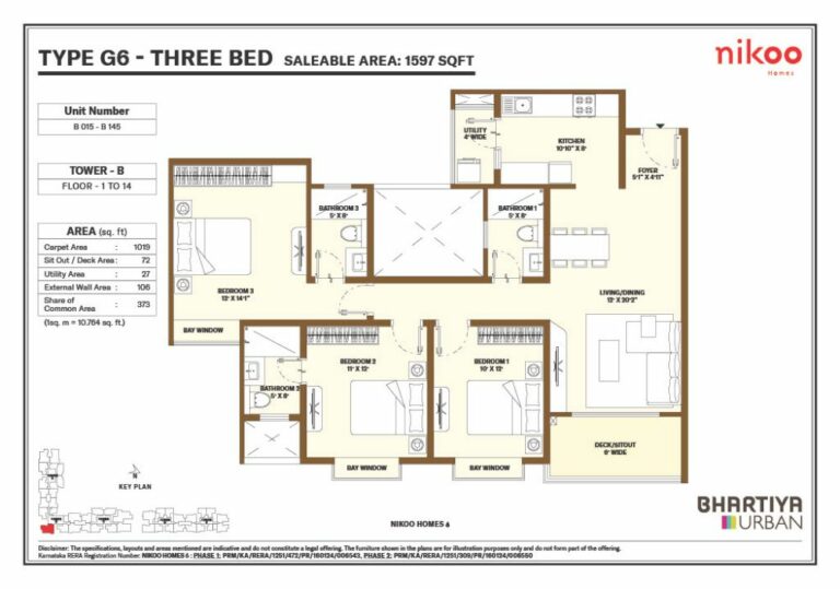 3bhk g6 1597 nikoo homes 6