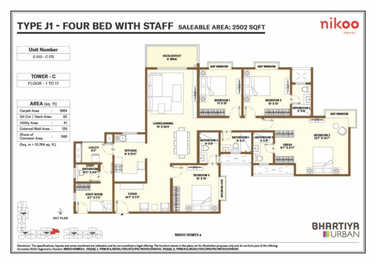 4bhk j1 2502 nikoo homes 6