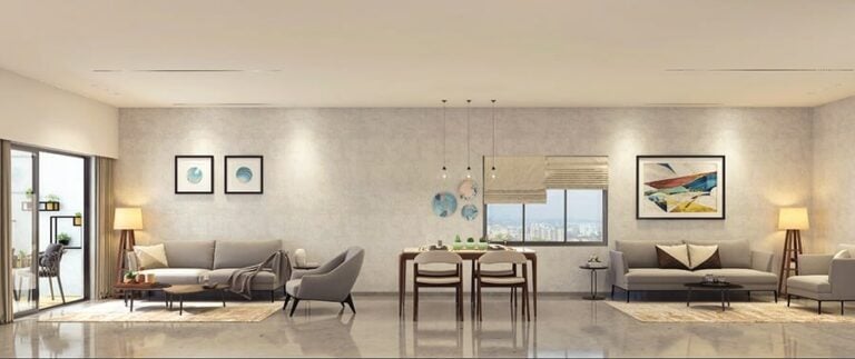 living room 2bhk the line narsingi