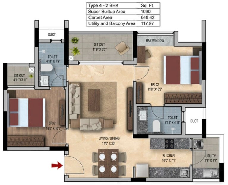 2bhk 1090 snn estates felicity
