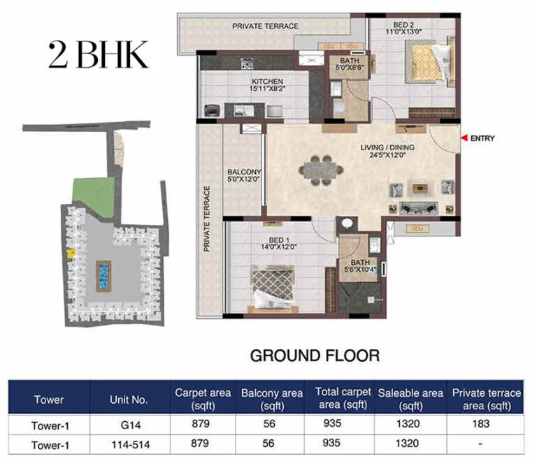 2bhk 1320 casagrand linore chennai
