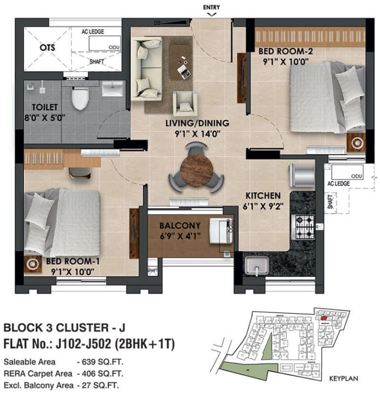 2bhk+1t 639 radiance the prime