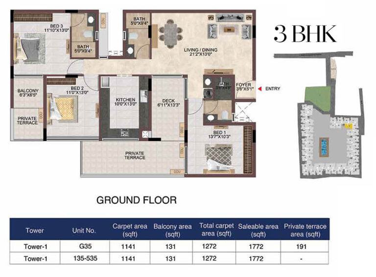 3bhk 1772 casagrand linore chennai