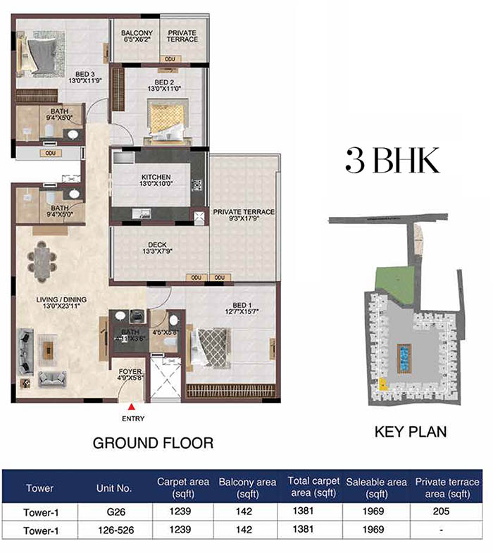 3bhk 1969 casagrand linore chennai