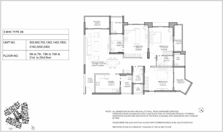 3bhk type8 shapoorji pallonji parkwest