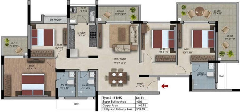 4bhk 1995 snn estates felicity