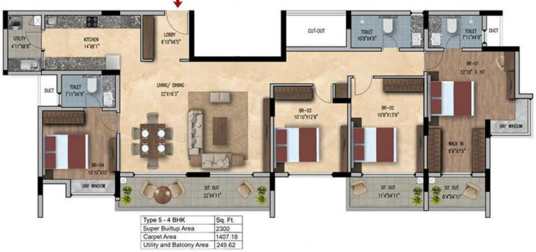 4bhk 2300 snn estates felicity