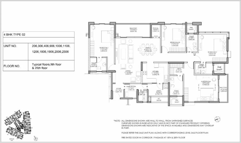4bhk type2 shapoorji pallonji parkwest