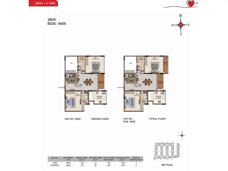 2bhk 1159 casagrand amor bannerghatta