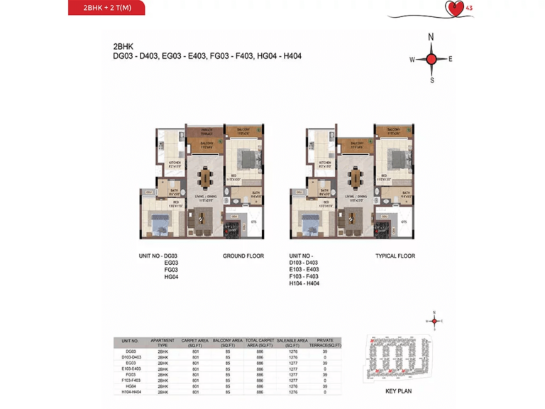 2bhk 1276 casagrand amor bannerghatta