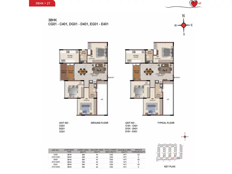 3bhk 1471 casagrand amor bannerghatta