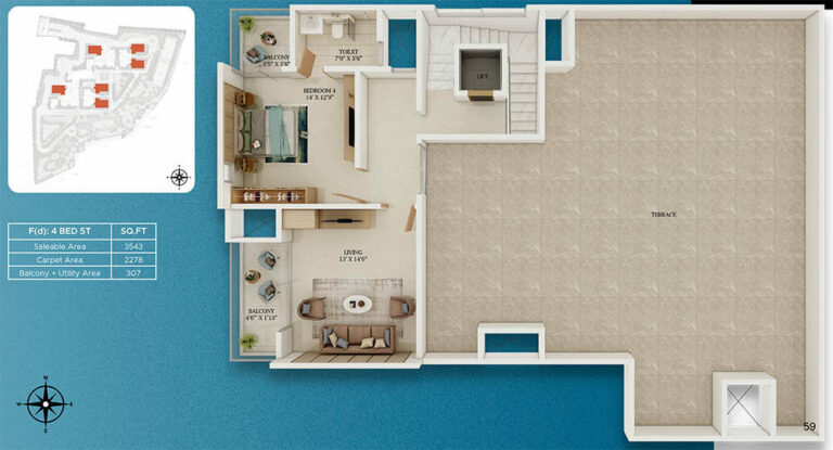 4bhk duplex 3543 level2 prestige somerville